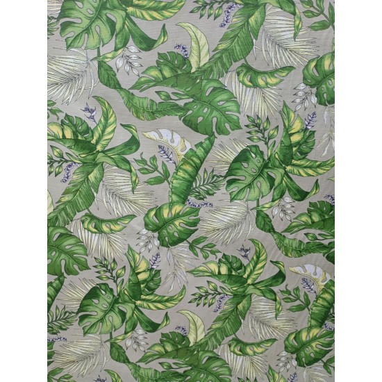 Tecido Impermeável Belize Monstera Verde