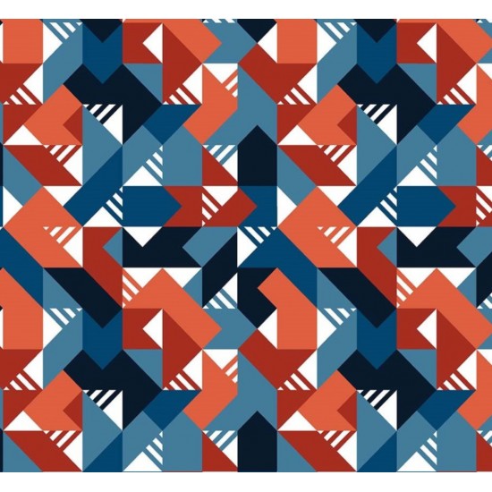 Tecido Impermeável Aquatec Estampado Azul/Vermelho