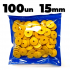 Arruela Plástica 100 Unidades 15 mm Amarelo