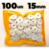 Arruela Plástica 100 Unidades 15 mm Branco