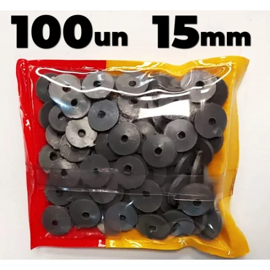 Arruela Plástica 100 Unidades 15 mm Cinza Arruela Plástica 100 Unidades 15 mm Cinza