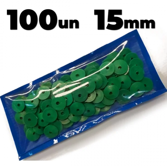 Arruela Plástica 100 Unidades 15 mm Verde Arruela Plástica 100 Unidades 15 mm Verde