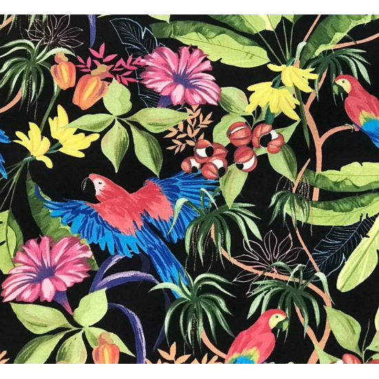 Tecido Impermeável Belize Döhler Arara Preto