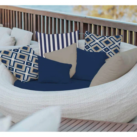 Tecido Impermeável Belize Döhler Liso Azul Tecido Impermeável Belize Döhler Liso Azul