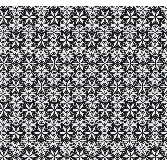 Tecido Impermeável Belize Döhler Waterblock Preto Branco