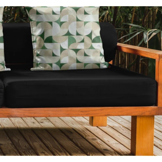 Tecido Impermeável Belize Döhler Waterblock Liso Preto Tecido Impermeável Belize Döhler Waterblock Liso Preto