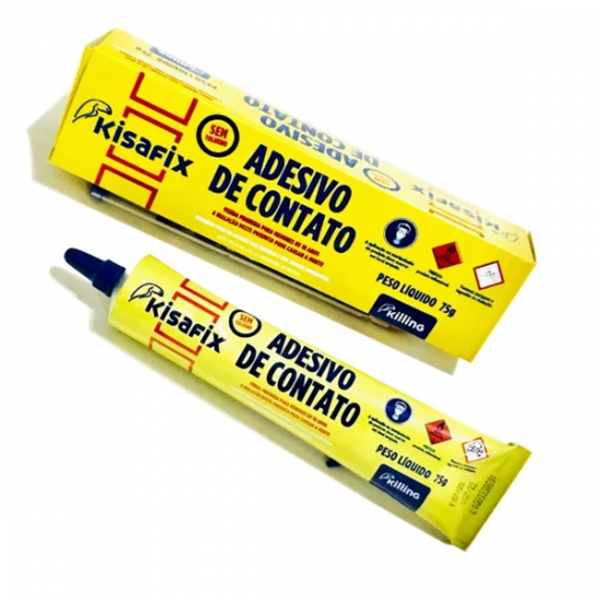 Adesivo Cola de Contato Kisafix - Tubo 75g Adesivo Cola de Contato Kisafix - Tubo 75g