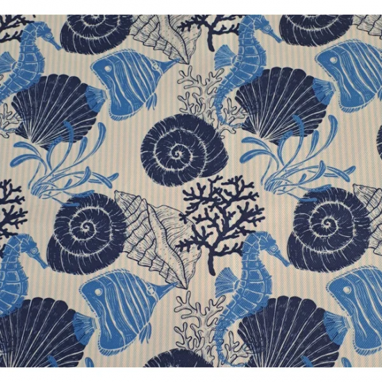 Tecido Impermeável Aquatec Coral Azul Tecido Impermeável Aquatec Coral Azul