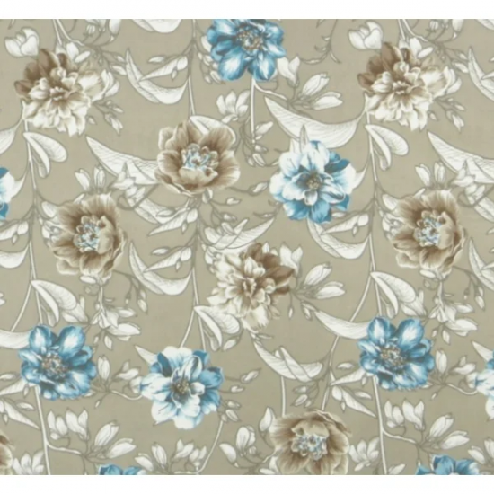 Tecido Impermeável Cotone Flores Azuis Tecido Impermeável Cotone Flores Azuis