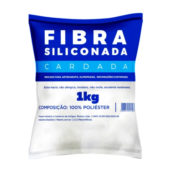 Fibra de Poliéster Cardada Manta Acrílica Siliconada 1 kg