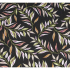 Tecido Impermeável Belize Folhas Fundo Preto