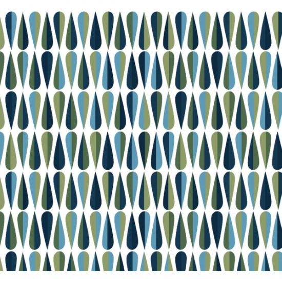 Tecido Impermeável Aquatec Gotas Verde/Azul Tecido Impermeável Aquatec Gotas Verde/Azul