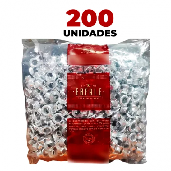 Ilhós com Arruela Latão Niquelado 200 Unidades Nº 4 Ilhós com Arruela Latão Niquelado 200 Unidades Nº 4