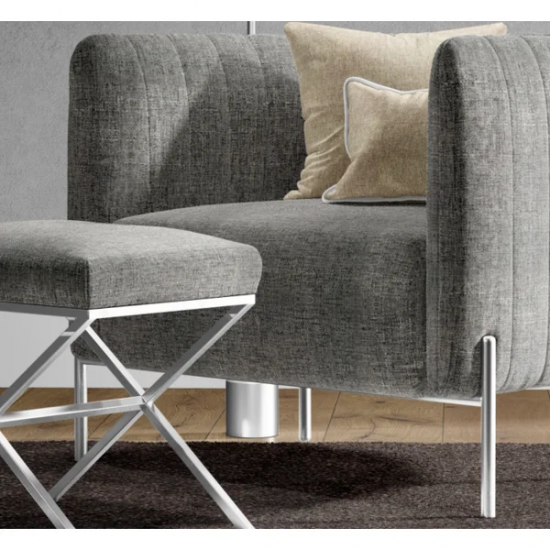 Tecido Linho Sintético Cinza Tecido Linho Sintético Cinza