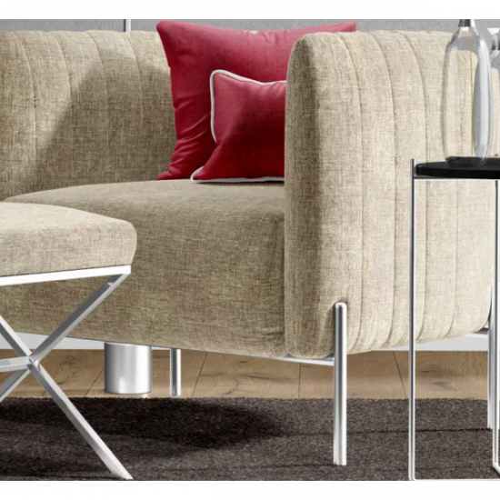 Tecido Linho Sintético Bege Tecido Linho Sintético Bege