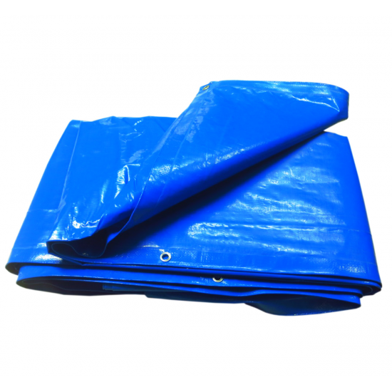 Lona Azul Confeccionada 4 x 6 Com Ilhoses