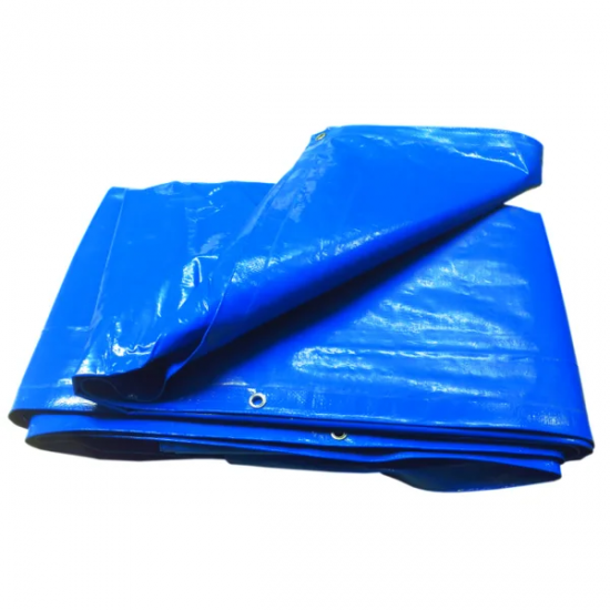 Lona Azul Confeccionada 4 x 10 Com Ilhoses