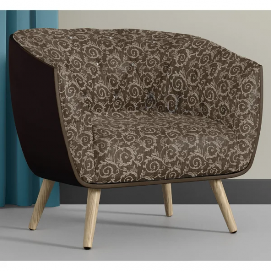 Tecido Jacquard Victoria Marrom Arabesco