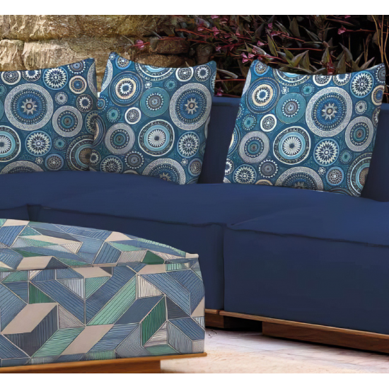 Tecido Impermeável Belize Döhler Waterblock México Azul