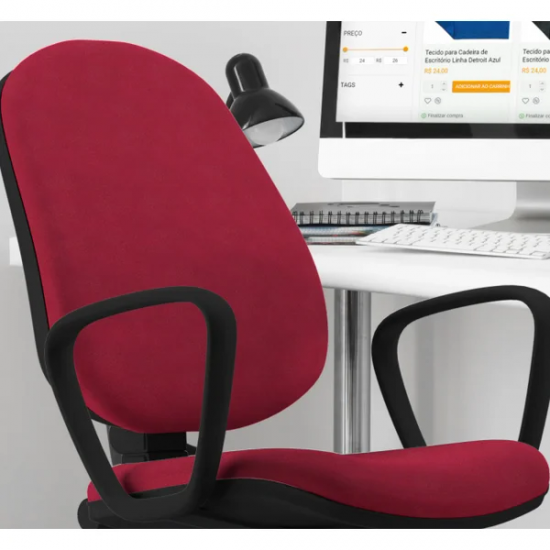 Tecido para Cadeira de Escritório Linha Office Vermelho Tecido para Cadeira de Escritório Linha Office Vermelho
