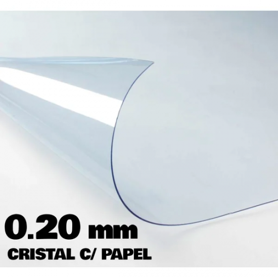 Plástico Transparente Cristal Com Papel 0.20 mm