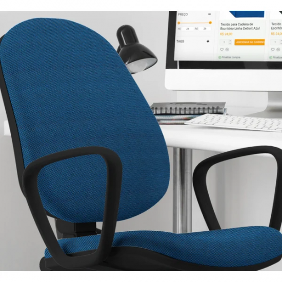 Tecido para Cadeira de Escritório Linha Regall Azul Tecido para Cadeira de Escritório Linha Regall Azul