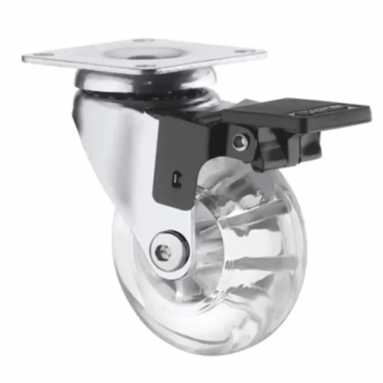 Rodízio Rodinha Giratório Incolor 50mm - Com Trava Rodízio Rodinha Giratório Incolor 50mm - Com Trava