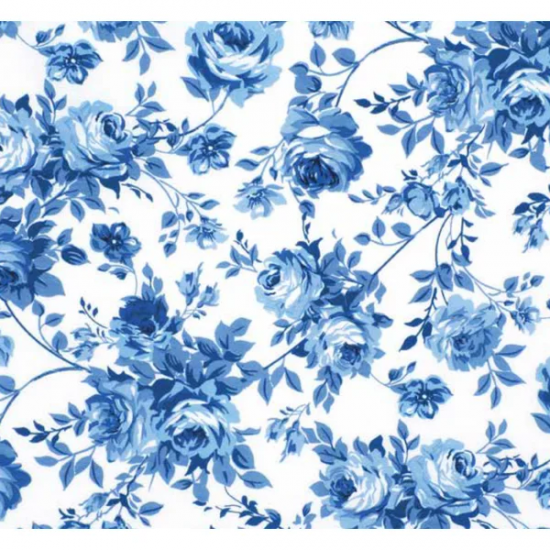 Tecido Impermeável Belize Roseira Azul Tecido Impermeável Belize Roseira Azul