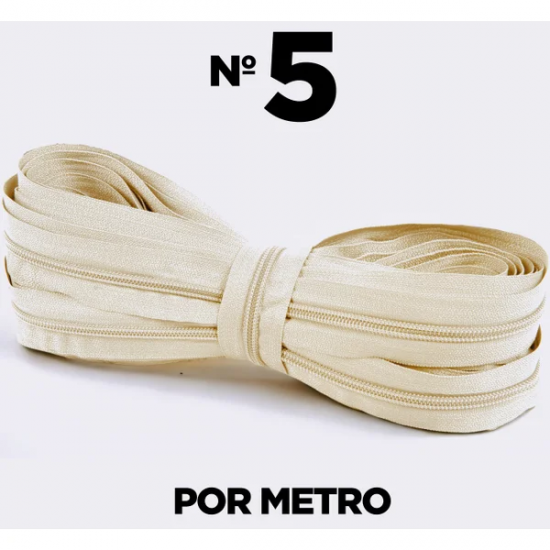 Zíper Poliéster nº5 Areia