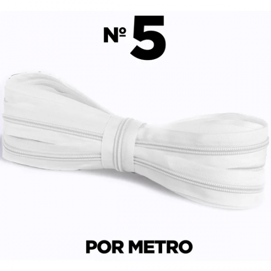 Zíper Poliéster nº5 Branco