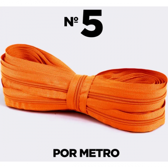 Zíper Poliéster nº5 Laranja
