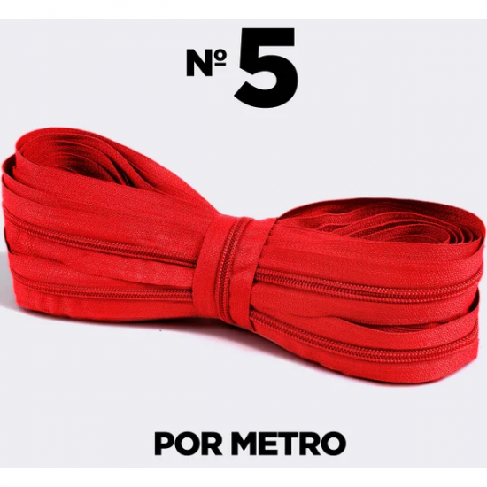 Zíper Poliéster nº5 Vermelho