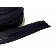 Zíper Jacaré Extra Grosso Preto 1 Metro