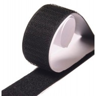 Fecho de Contato Preto 25 mm Macho+Fêmea com Adesivo 1 Metro Fecho de Contato Preto 25 mm Macho+Fêmea com Adesivo 1 Metro