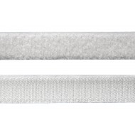 Fecho de Contato Branco 25 mm Macho+Fêmea 25 Metros