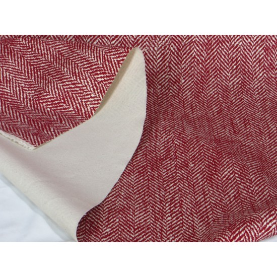 Tecido Cotone com Proteção Impermeável Vermelho/Branco