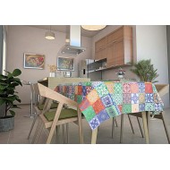 Toalha de Mesa Por Metro Térmica Plástica - Azulejo