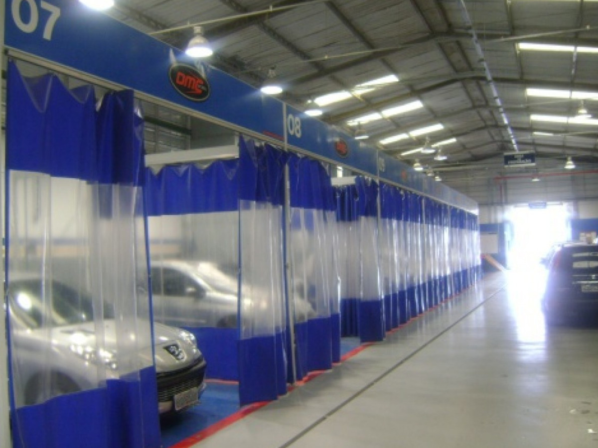 Cortina PVC para cabine de pintura